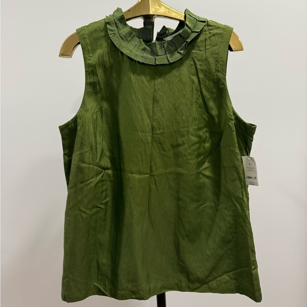 NWT Liz Claiborne silk blend sleeveless blouse LARGE